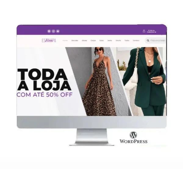 Loja Virtual Moda/Roupa Wordpress Mercado Pago - Paypal - Pix